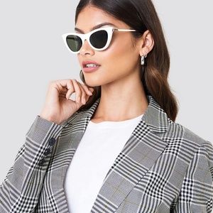 Le Specs Enchantress White Cat Eye Sunglasses